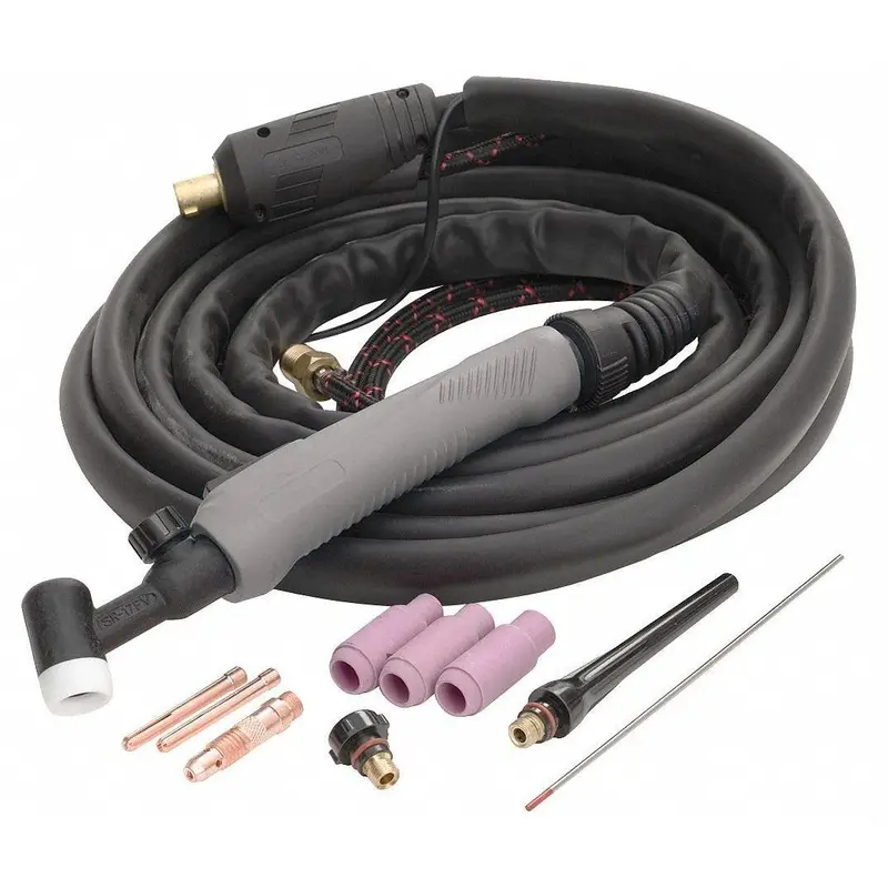ESAB W4014603 26-Series Water-Cooled TIG Torch – 12.5 ft, 8-Pin + Accessory Kit