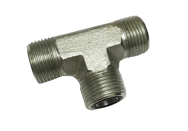 FF2603 ORFS Union Tee — Three-Way Male O-Ring Face Seal Fitting