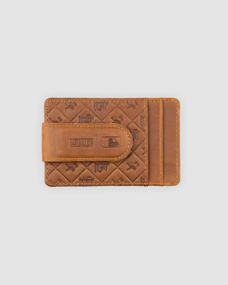 Flag Man Leather Money Clip Wallet Featuring Glove Design – St. Louis Cardinals