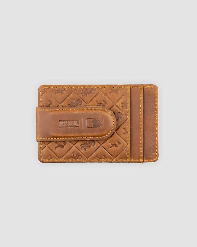 Flag Man Leather Money Clip Wallet Featuring Glove Motif – Chicago White Sox