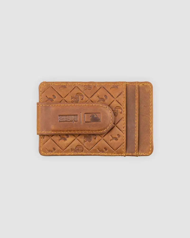 Flag Man Leather Money Clip Wallet Featuring Glove Motif – Colorado Rockies