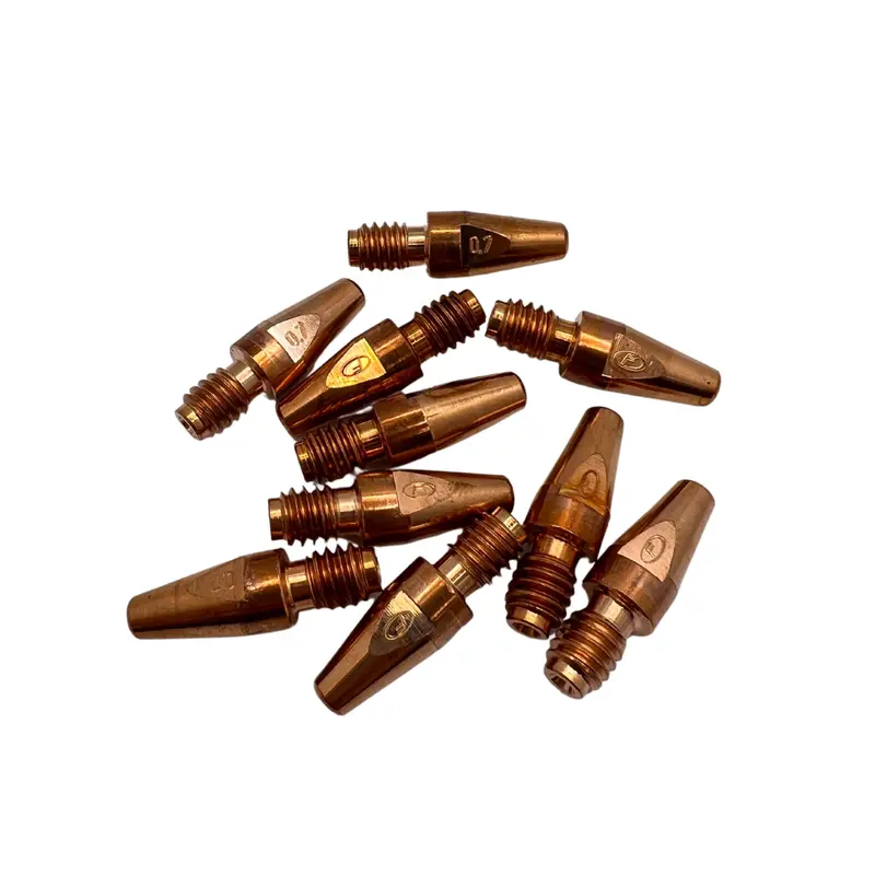 Fronius Steel MTG 320i MIG Gun Contact Tip – 0.027″ Diameter, 10-Pack (42,0001,6482,10)