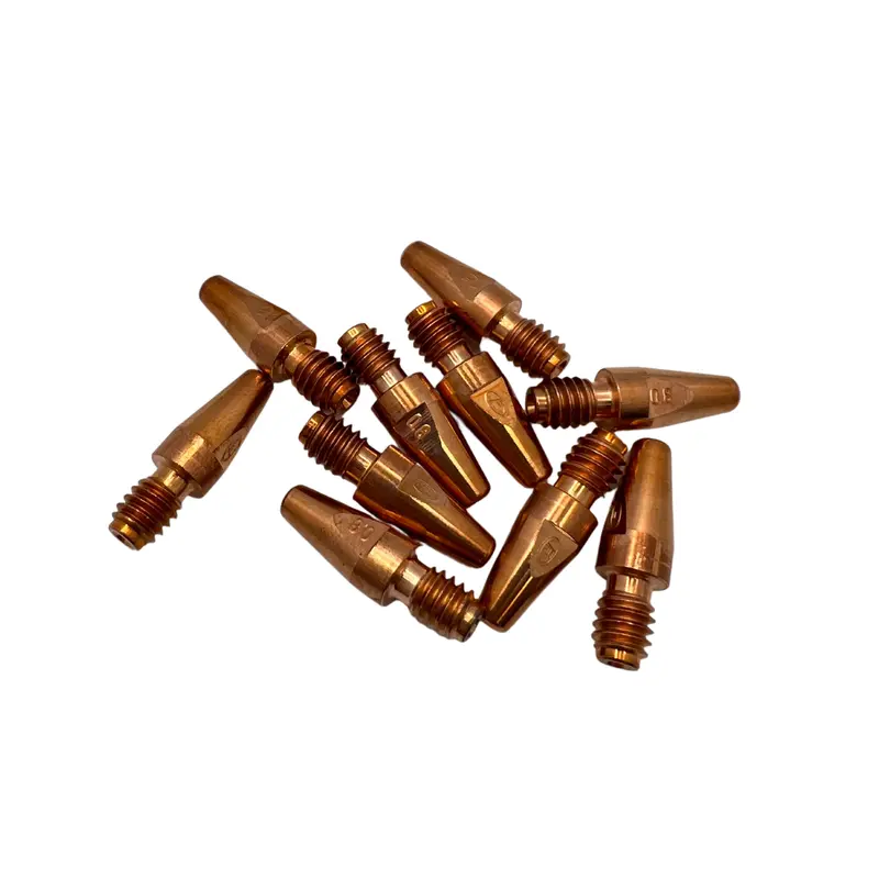 Fronius Steel MTG 320i MIG Gun Contact Tip – 0.030″ Diameter, 10-Pack (42,0001,6464,10)