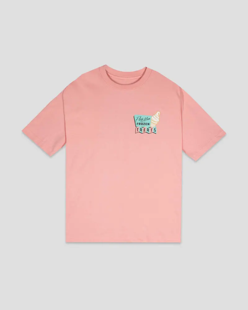 Frozen Treats Ice Cream Sundae T-Shirt – Strawberry Print, Pima Cotton
