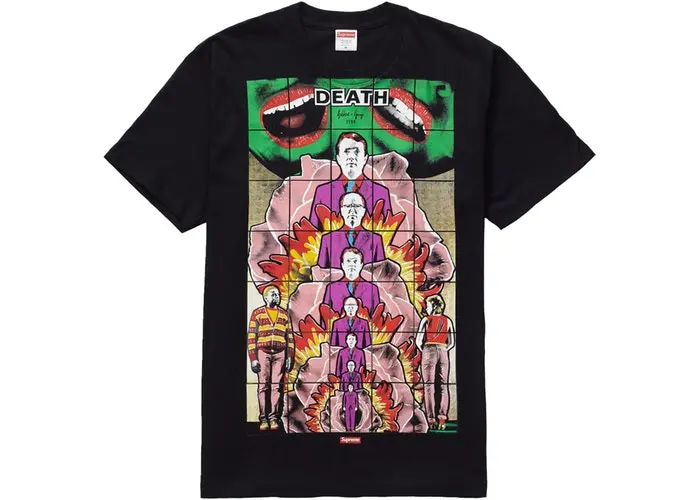 Gilbert & George Death Print T-Shirt in Black