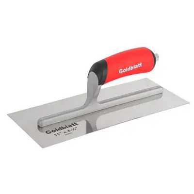 Goldblatt 11″ x 4.5″ Curved-Blade Drywall Trowel for Large-Surface Finishing