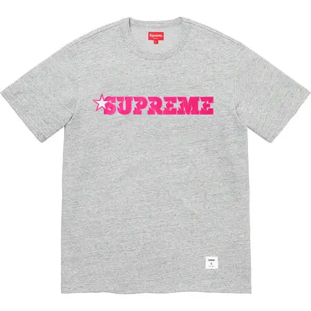 Heather Grey Short-Sleeve Top with Supreme Star Graphic