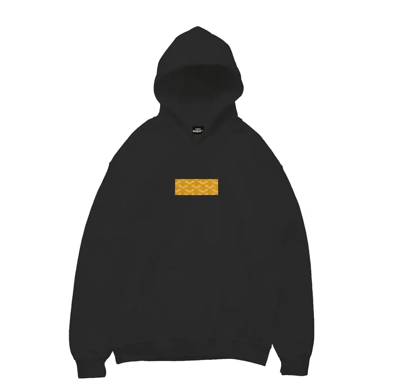 High Street NY Goya Box Hoodie in Gold