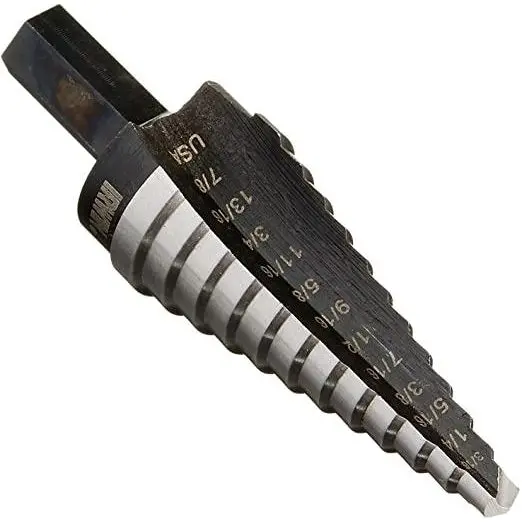 Irwin #4 Unibit Step Drill Bit, 3/16″–7/8″ Range – 10234
