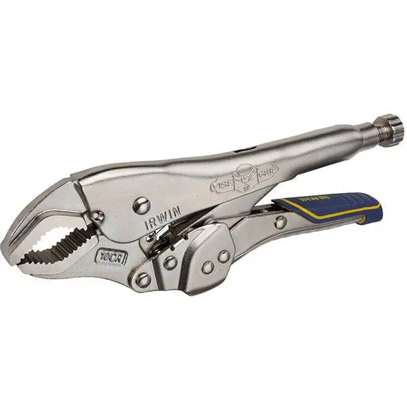 IRWIN Curved-Jaw Locking Pliers with Integrated Wire Cutter