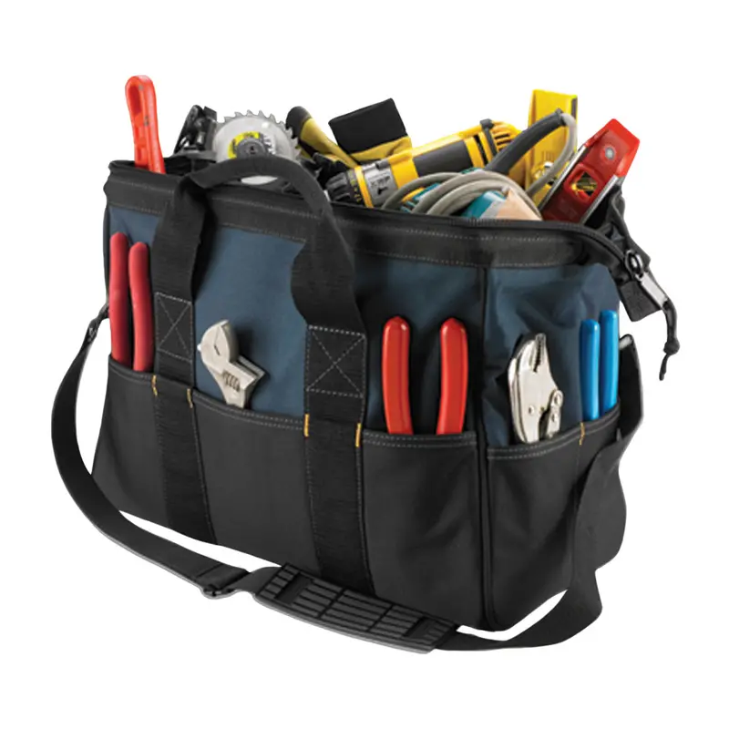 Kuny’s 16″ Heavy-Duty Bigmouth Tool Bag – 22-Compartment Organizer