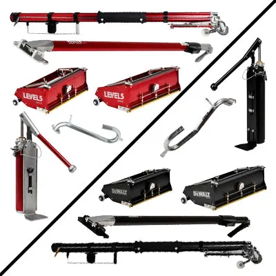 Level 5 vs DeWALT Taping Tools Comparison Collection