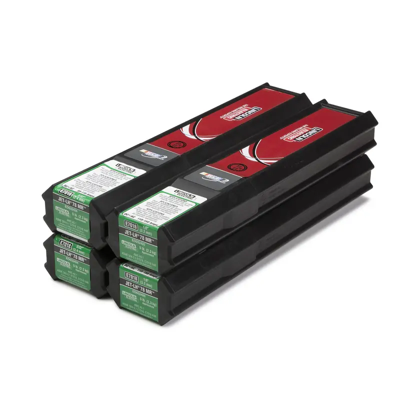 Lincoln Jet-LH 78 MR E7018 H4R Stick Electrodes – 1/8″ x 5 lb Box, Moisture-Resistant (ED033518)