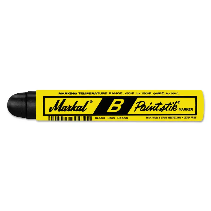 Markal Black Paintstik B Marker – 11/16″ Wide Tip (Model 80223)