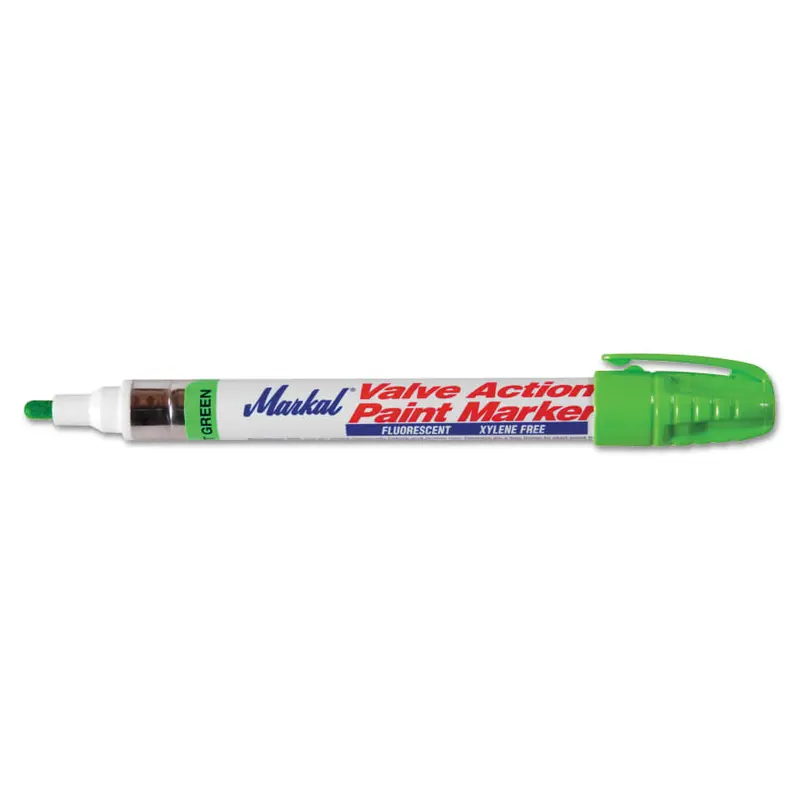 Markal High-Visibility Green Valve Action Paint Marker – 1/8-Inch Tip – 97051