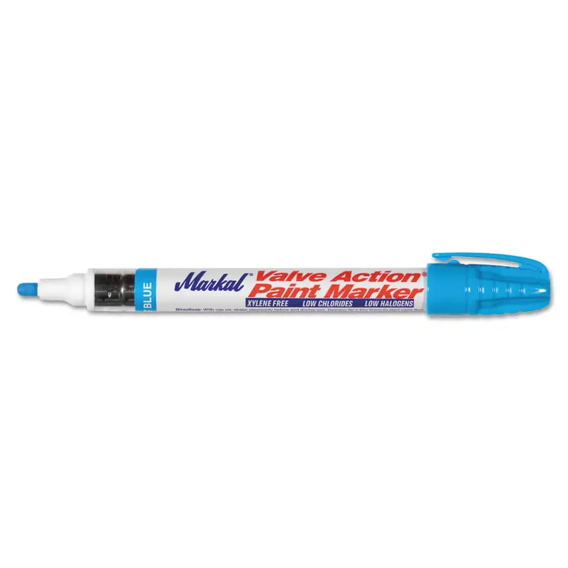 Markal Light Blue Valve-Action Paint Marker – 1/8″ Tip, Medium Flow (Model 96835)