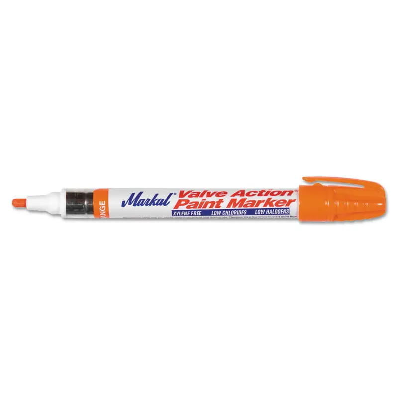 Markal Orange Valve-Action Paint Marker – 1/8″ Tip, Medium Flow (Model 96824)