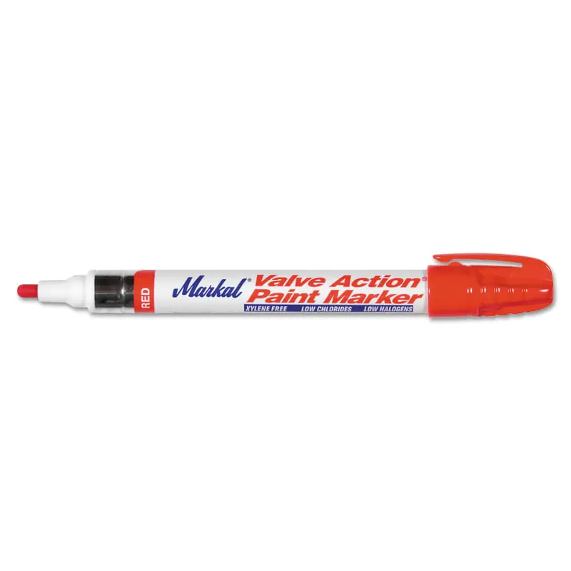 Markal Red Valve-Action Paint Marker – 1/8″ Tip, Medium Flow (Model 96822)