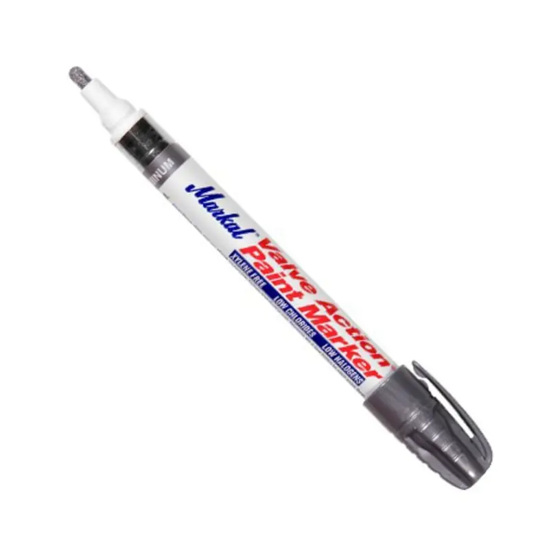 Markal Silver Valve-Action Paint Marker – 1/8″ Tip, Medium Flow (Model 96832)