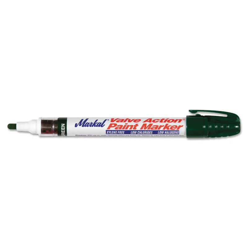 Markal Valve Action Paint Marker – Green, 1/8-Inch Tip, Medium Flow – 96826