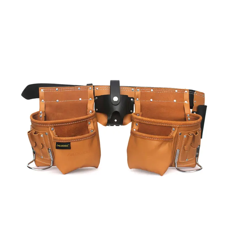 MechTools Master Carpenter Apron – Yellow-Brown Leather Belt Version