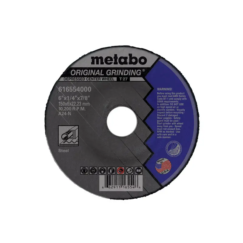 Metabo A24N Type 27 Grinding Wheel (6″ x 1/4″ x 7/8″)