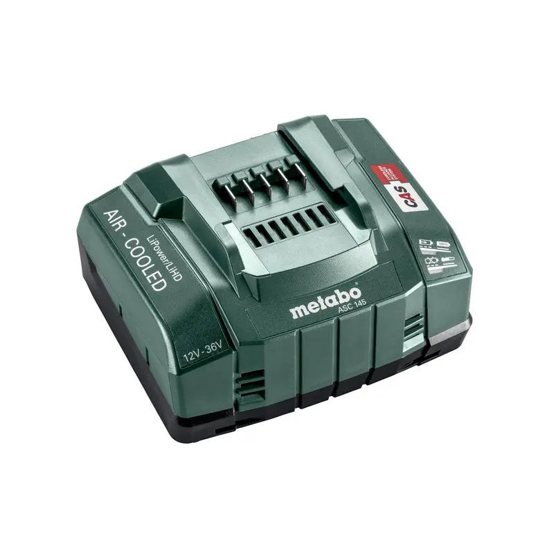 Metabo Air-Cooled Universal Charger 145 – 12–36V Input, Fast & Safe Charging