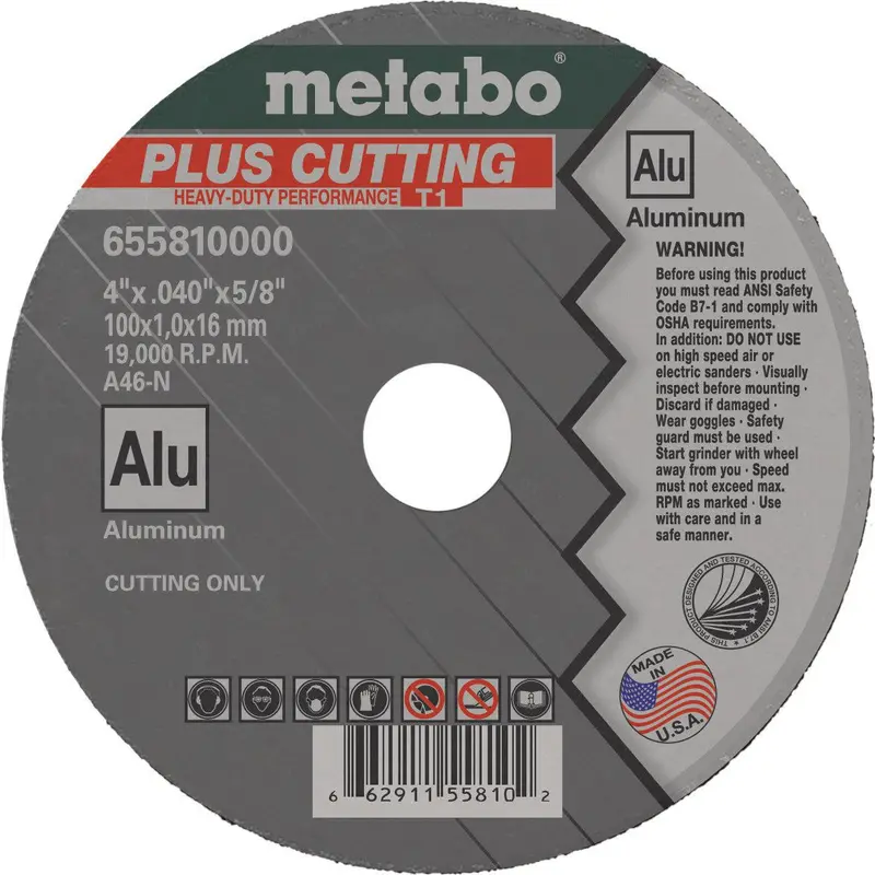 Metabo Plus-Alu Aluminum Cutting Wheels – 50-Piece Pack