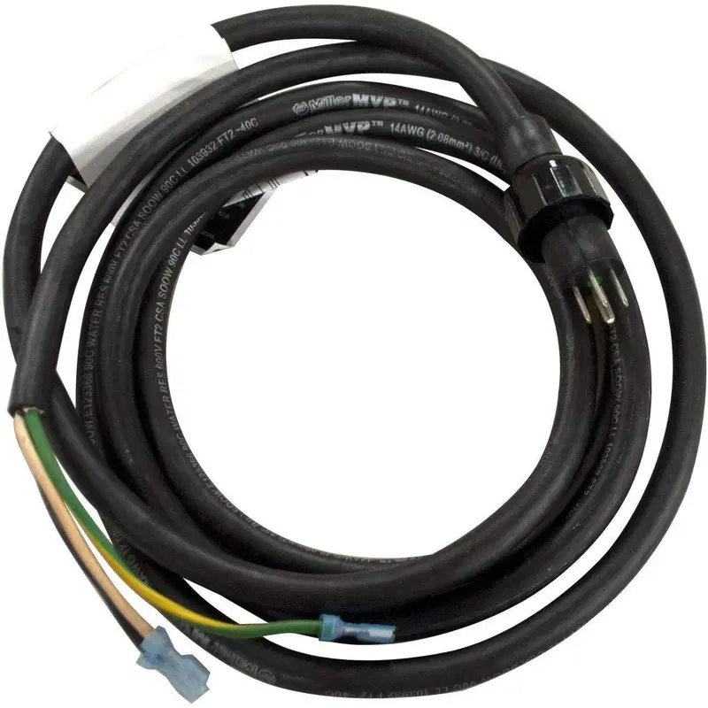 Miller 10-Foot 14-Gauge Power Cable with 2-Inch Strain Relief – Part 225180