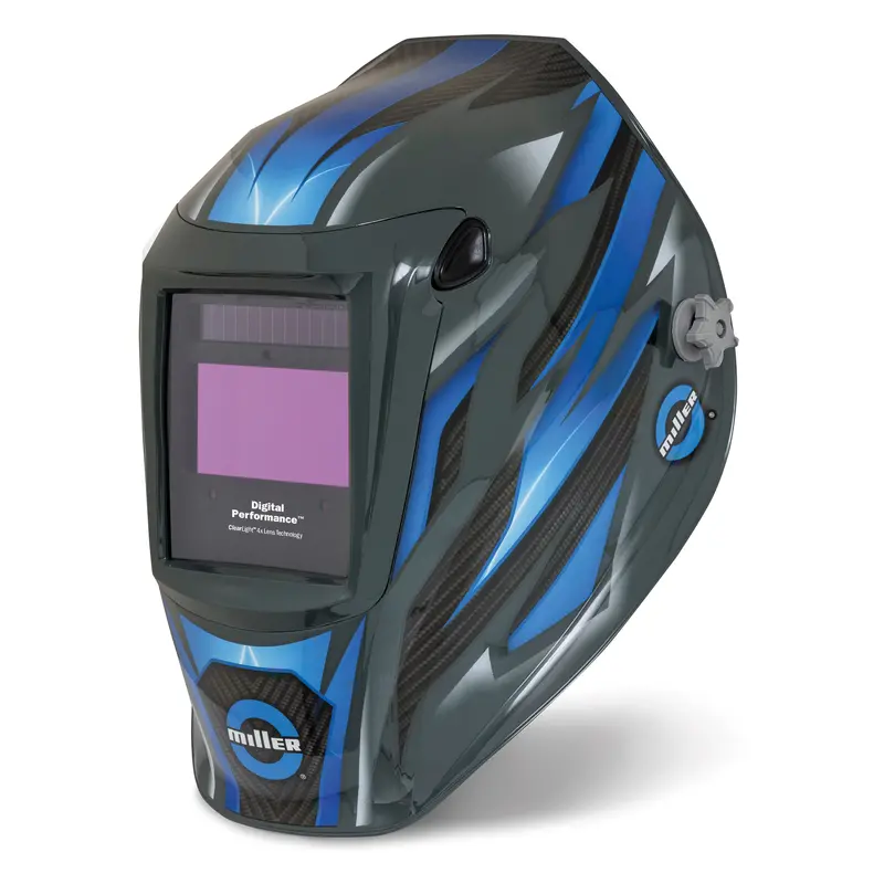 Miller Digital Performance Welding Helmet – ClearLight 4x Lens, ‘Carbon Edge’ Design (299616)