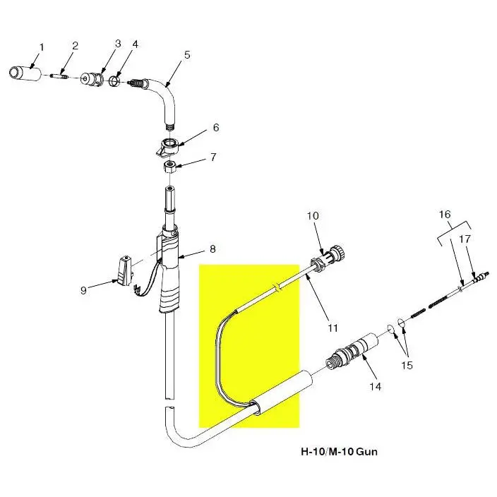 Miller Trigger Assembly Cord for M-25 MIG Gun