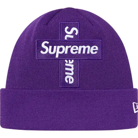 New Era® Supreme Cross Box Logo Beanie – Violet