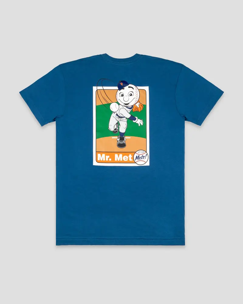 New York Mets Mascot Baseball Card Adult Tee