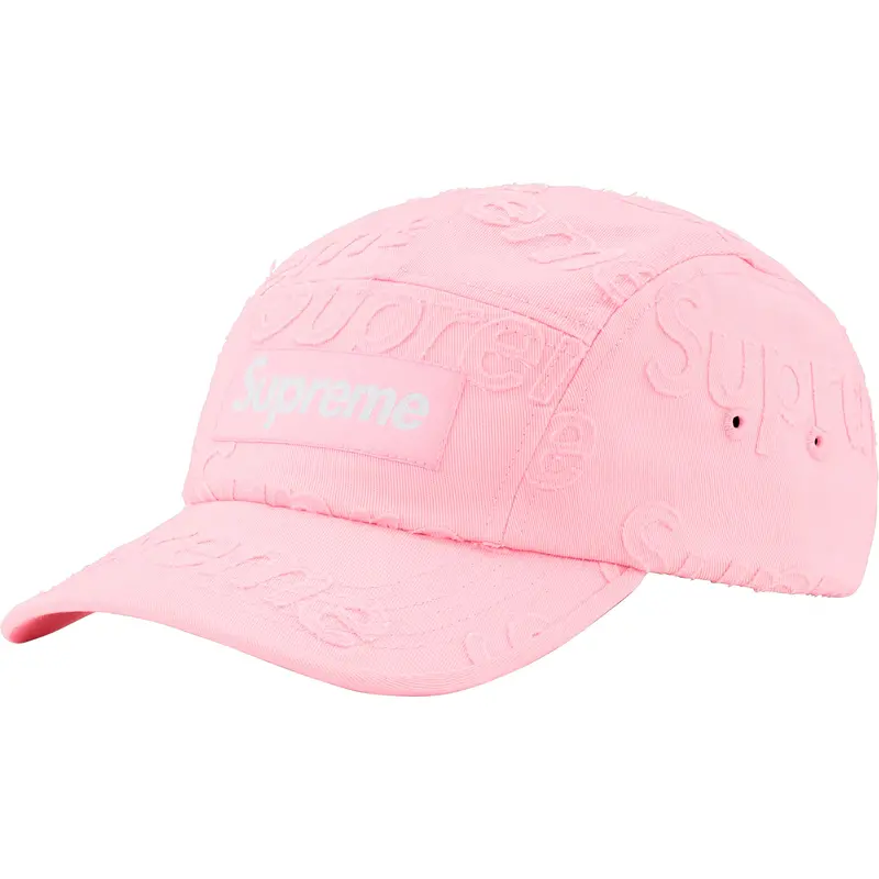 Pink Supreme Laser-Cut Twill Camp Cap