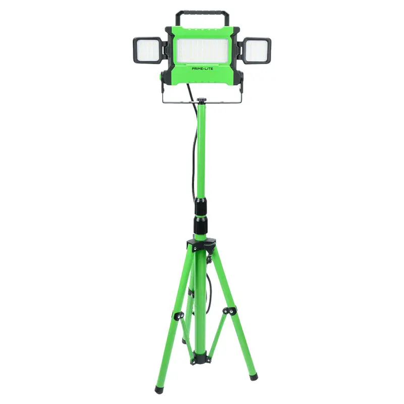 Primeline Triple-Panel LED Floodlight with Adjustable Tripod Stand