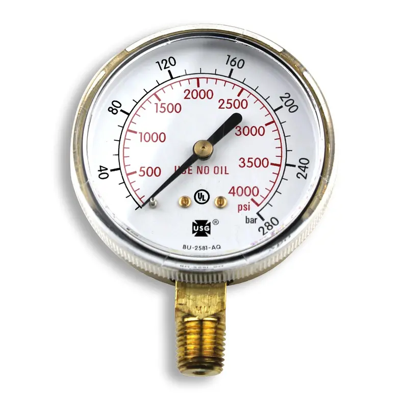 Smith 2.5-Inch High-Pressure Gauge, 4000 PSI Capacity – Model GA043-07