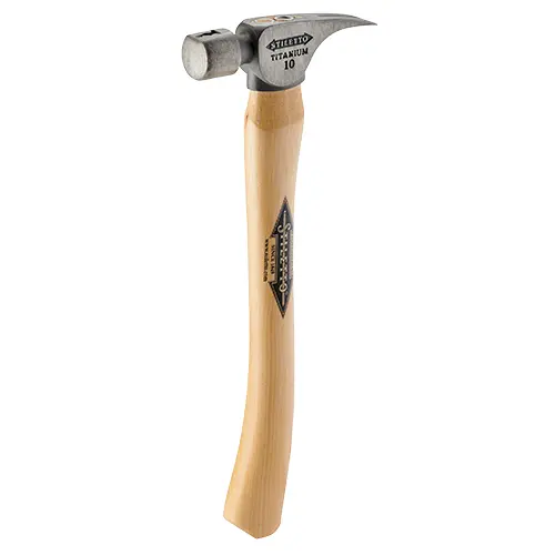 Stiletto 10 oz Smooth-Face Titanium Hammer with Hickory Handle