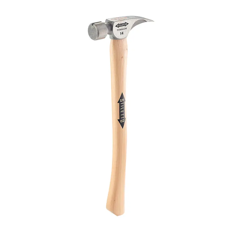 Stiletto 14 oz Milled-Face Curved Hickory Hammer