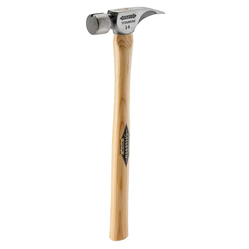 Stiletto 14 oz Milled-Face Straight Hickory Hammer