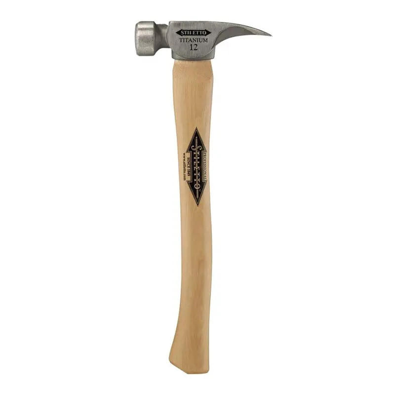 Stiletto 18 in Titanium Smooth-Face Hammer with Curved Hickory Handle