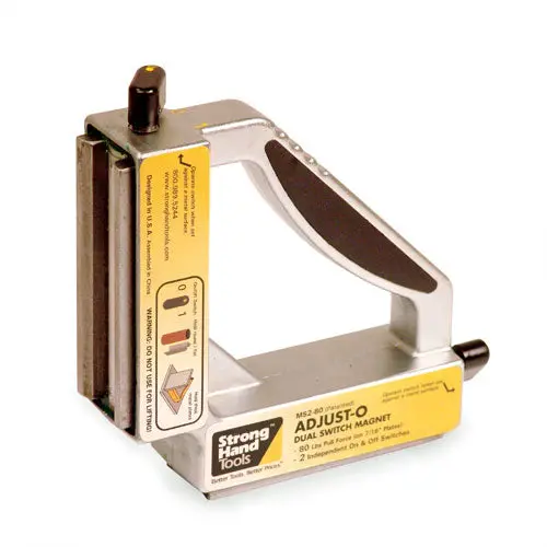 Strong Hand MS2-90 Adjust-O Dual-Switch 90° Heavy-Duty Magnet Square