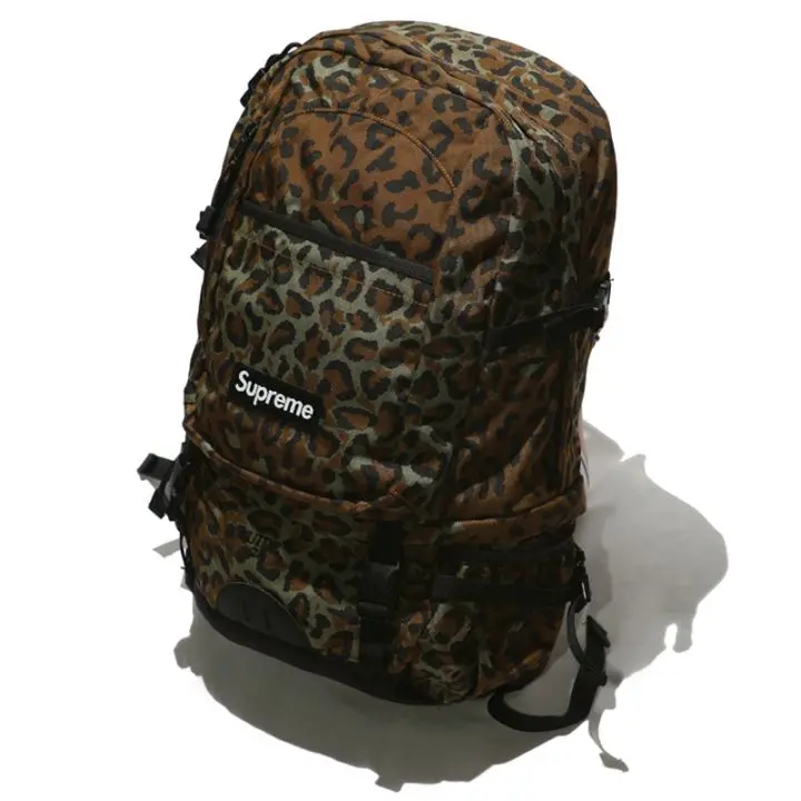 Supreme 28th Anniversary Backpack in Leopard Print