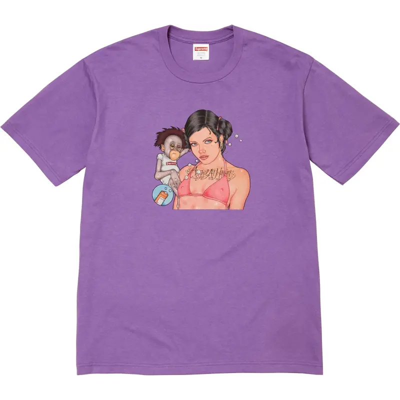 Supreme Angel Graphic T-Shirt – Purple
