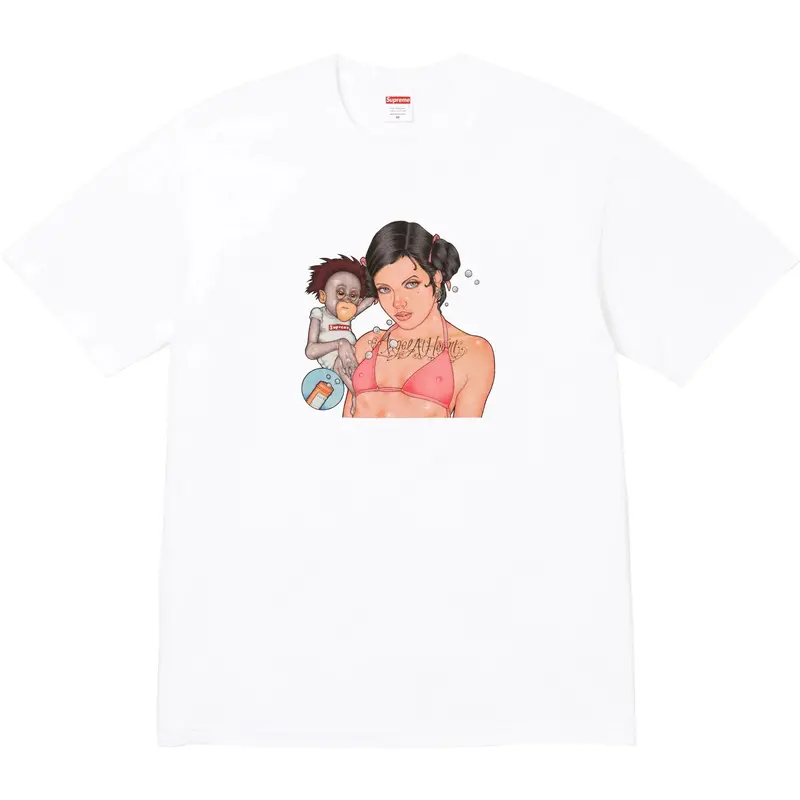 Supreme Angel Graphic T-Shirt – White