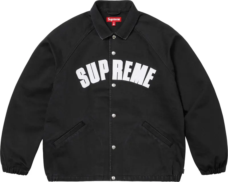 Supreme Arc Denim Coach Jacket in Black