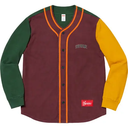 Supreme Colorblocked Baseball Tee – Retro Sportswear Style