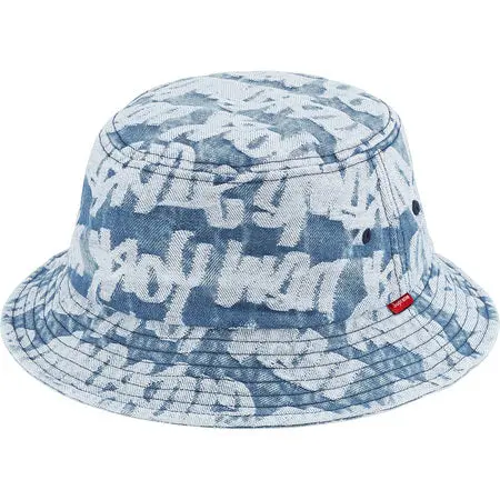 Supreme Fat-Tip Jacquard Denim Crusher in Blue