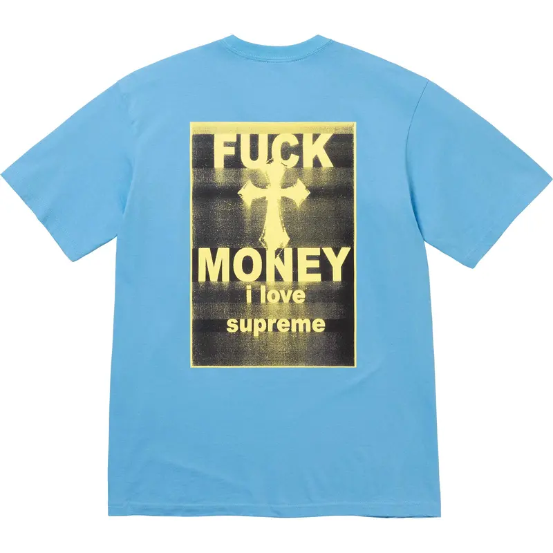 Supreme Fuck Money Blue T-Shirt