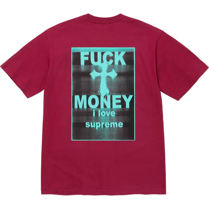 Supreme Fuck Money Cardinal T-Shirt