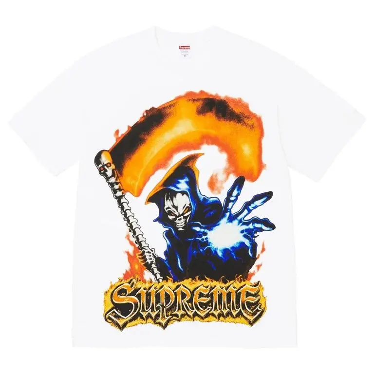 Supreme Grim Reaper Printed Tee in White
